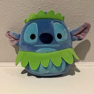 Hula Hula Stitch 8” Squishmallow Kellytoy LILO & Stitch 626 EUC Soft Disney